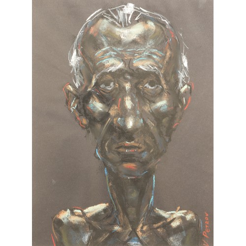 341 - Valentin Petrov (Bulgarian Born 1966) ARR Framed pastel, signed 'Head Study' 29cm X 22cm