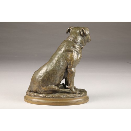 220 - Albert Vidal Alexandre Boudarel (French 1888-1969) bronze model of a bulldog, signed. height 29cm