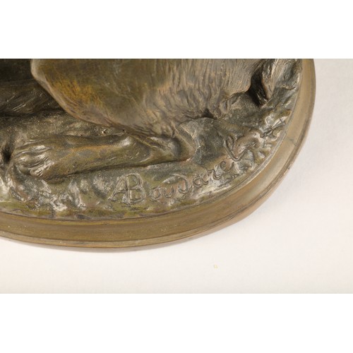 220 - Albert Vidal Alexandre Boudarel (French 1888-1969) bronze model of a bulldog, signed. height 29cm