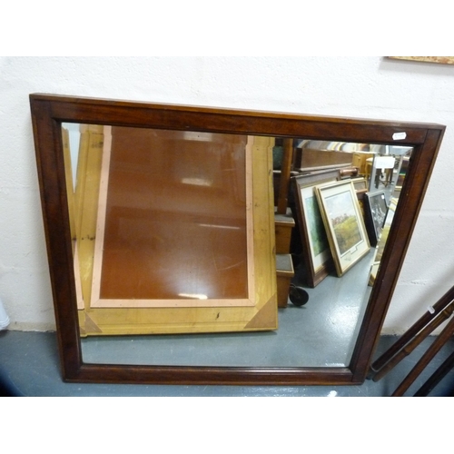 120 - Gilt wall mirror and mahogany framed wall mirror.  (2)