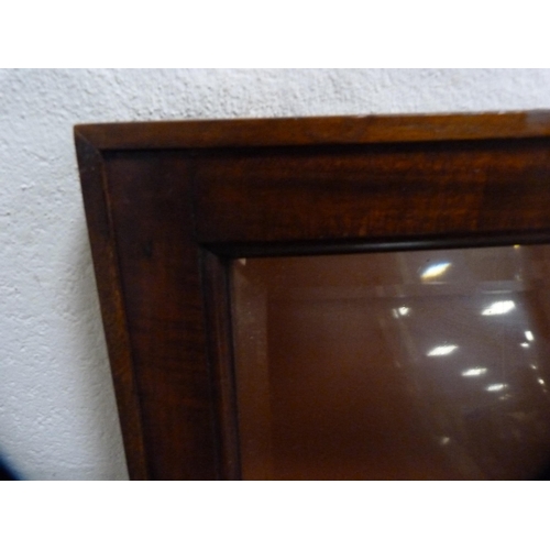 120 - Gilt wall mirror and mahogany framed wall mirror.  (2)