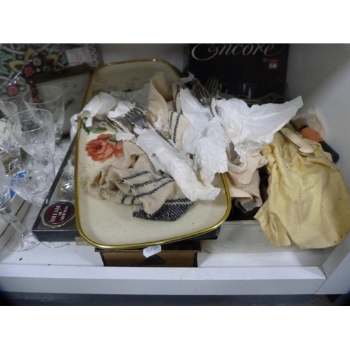 130 - Standard China part tea set, boxed sets of glasses, cutlery, byre lamps, Royal Worcester etc (one sh... 