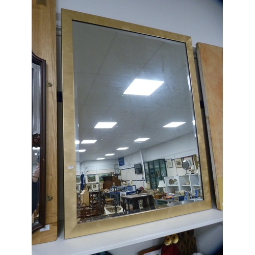 136 - Mahogany framed wall mirror and a large rectangular mirror  (2)