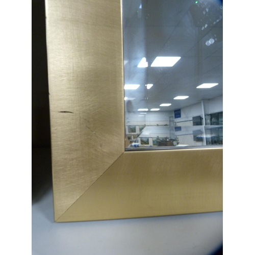 136 - Mahogany framed wall mirror and a large rectangular mirror  (2)