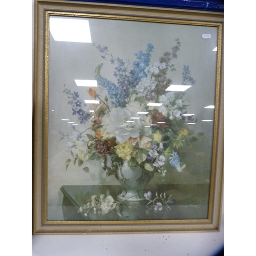 139 - Framed print, 'The Weather Clock', another of Mount Erebus, another framed print.