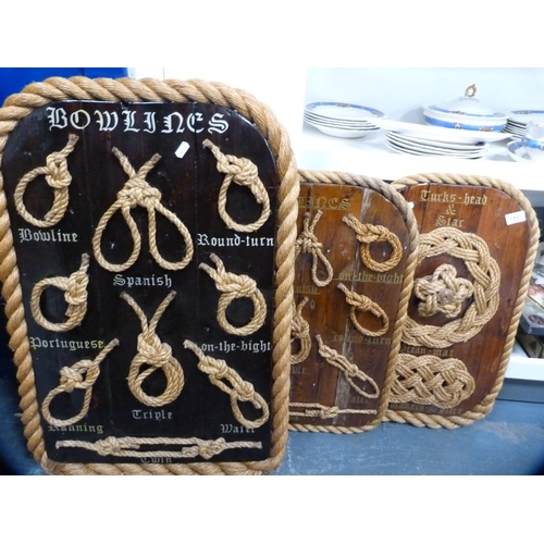 143 - Three knot wall plaques.