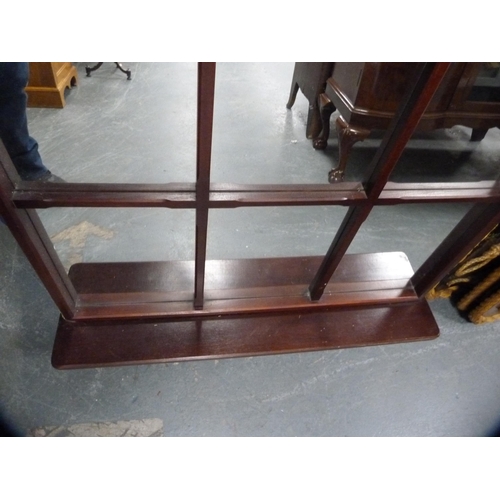 144 - Sectional overmantel mirror.
