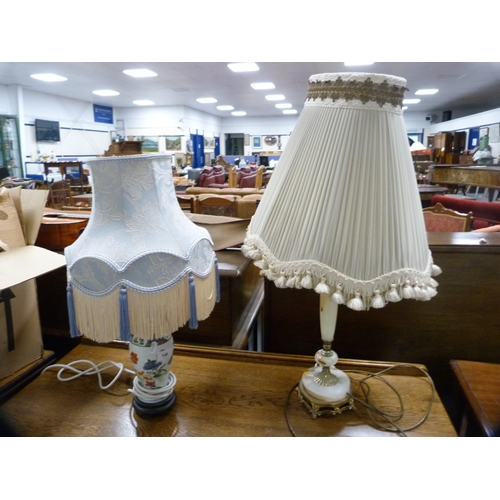 146 - Oriental-style table lamp and another.&nbsp; (2)