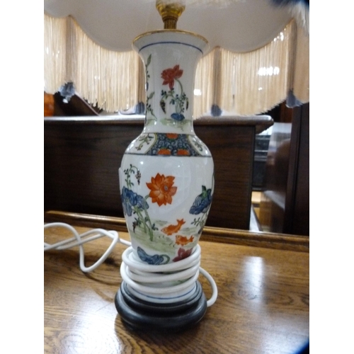 146 - Oriental-style table lamp and another.&nbsp; (2)