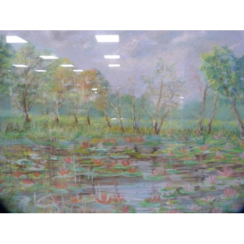 147 - Javed BaluchEastern figuresModern mixed media, and by the same hand, 'Lotus Lake, Islamabad'.&nbsp; ... 