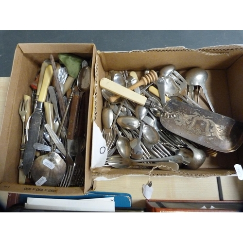 153 - Collection of various flatware including crumb scoop etc.