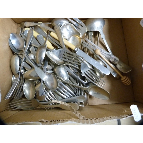 153 - Collection of various flatware including crumb scoop etc.