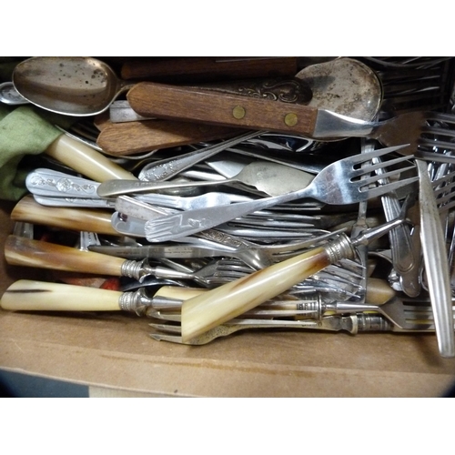 153 - Collection of various flatware including crumb scoop etc.