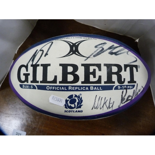 162 - Scotland autographed rugby ball.