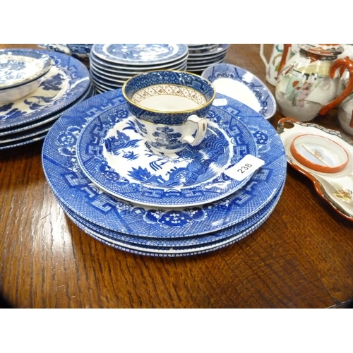 238 - Collection of blue and white ware, oriental teawares etc.