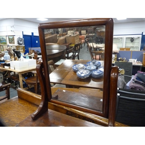 412 - Victorian mahogany dressing table mirror.
