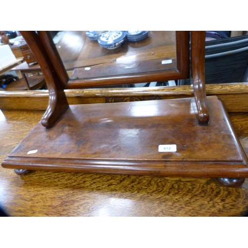 412 - Victorian mahogany dressing table mirror.
