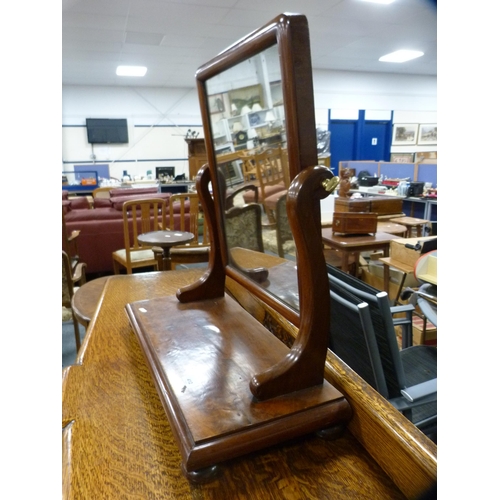 412 - Victorian mahogany dressing table mirror.