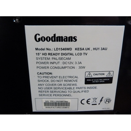 488 - Technika 40in television and a 15in Goodmans television, both with remotes.