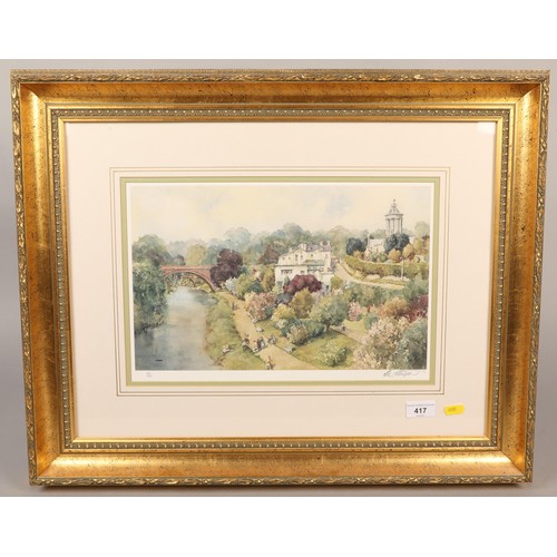 Eric Sturgeon; Princess Gardens; pencil signed limited print; framed ...