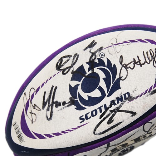 Scotland autographed rugby ball.