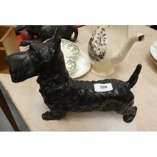 398 - Black Westie dog figure.