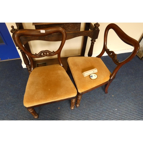 402 - Pair of Victorian style mahogany dining chairs.