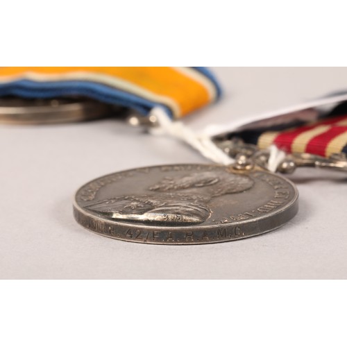 241 - Two WWI British war medals, war medal with ribbon and military medal for bravery in the fields award... 