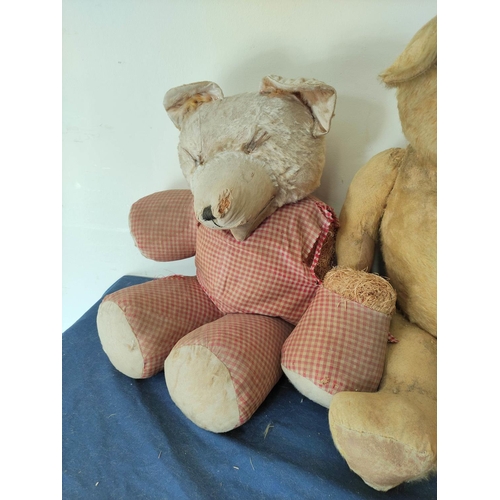 60 - Four early large mohair teddy bears (4)