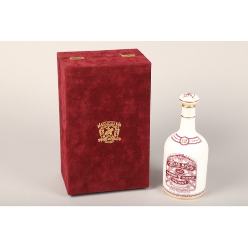 285A - Boxed Chivas Regal 12 year old blended Scotch whisky in a limited edition Spode bone china Flagon of... 