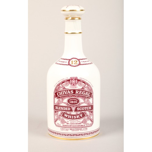 285A - Boxed Chivas Regal 12 year old blended Scotch whisky in a limited edition Spode bone china Flagon of... 