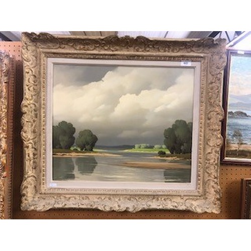 443 - Pierre De Clausade (French 1910-1978) ARR Framed oil on canvas, signed 'Sur La Loire' 45cm x 54cm