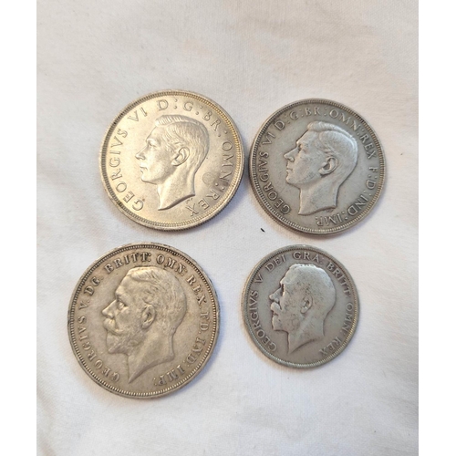 169 - United Kingdom. George V & VI silver coinage to include a 1919 halfcrown, a 1935 George & th... 