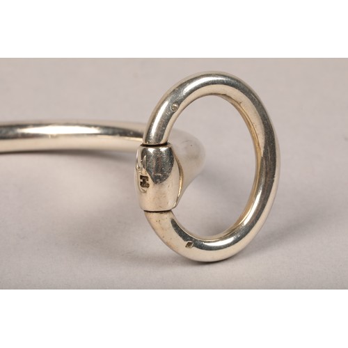 118 - Hermes Paris, silver torque bangle,
diameter 5.6cm, weight 64.g