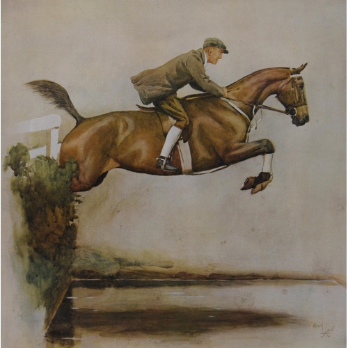 307 - After Cecil Aldin (British, 1870 - 1935)'The Gate' and 'The Water Jump'Colour prints, c. 1930s, publ... 