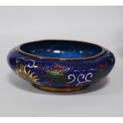 268 - Japanese cloisonné enamel jar and cover, late Meiji period, of spherical form with all over multi-co... 