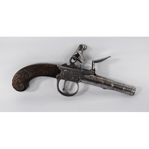 198 - HW Mortimer & Co., London (Gunmaker to His Majesty) pair of 54 bore flintlock boxlock pocket pis... 