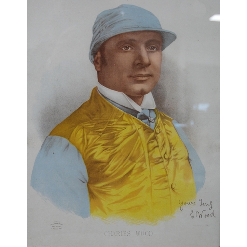 299 - Group of seven late Victorian Illustrated Sporting & Dramatic News colour jockey chromolithograp... 