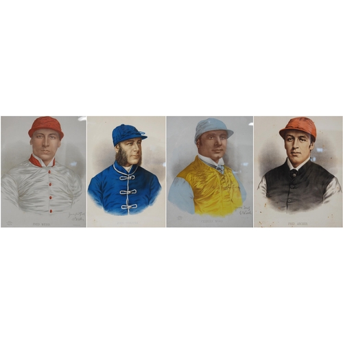 299 - Group of seven late Victorian Illustrated Sporting & Dramatic News colour jockey chromolithograp... 