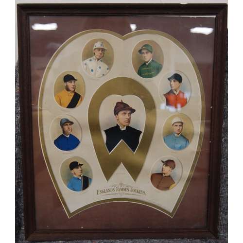 299 - Group of seven late Victorian Illustrated Sporting & Dramatic News colour jockey chromolithograp... 