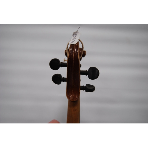 204 - German child's violin with two-piece back, c. 1950s, label for JJ Van de Geest & Son, 30cm long,... 