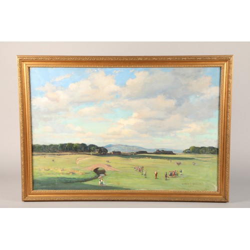 431 - Harry Gordon Shields R.B.A. (Born in Perth 1895-1935 died in St Andrews) Gilt framed oil on canvas, ... 