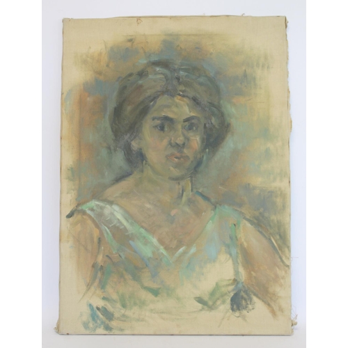 199 - Stella Steyn (Irish 1907-1987)Two self portraitsOils on canvas, unframed71cm x 51cm and 66cm x 46cm ... 