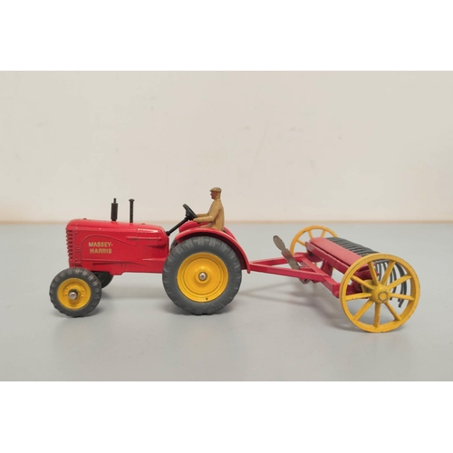 3 - Dinky Toys. Boxed die-cast Farm Tractor & Hay Rake 310. 