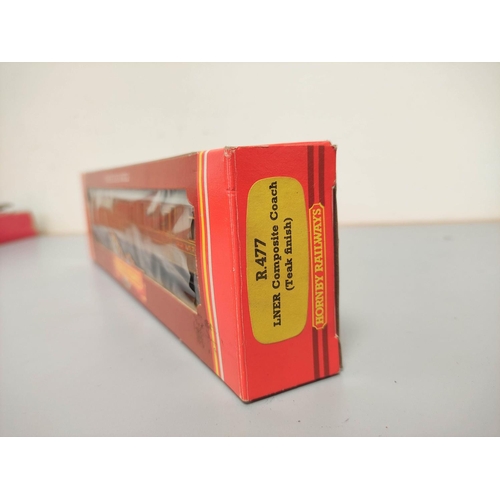 146 - Hornby. Nine boxed carriages comprising of four Inter-City MK2 Coaches R921, Inter-City Buffet Car R... 