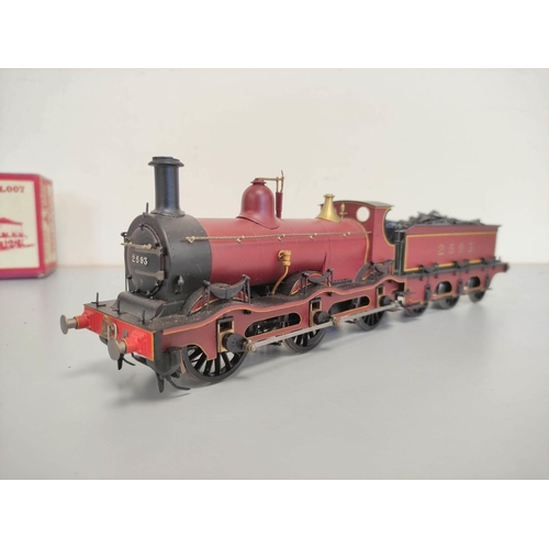 151 - Boxed Slater's Plastikard 7mm O gauge locomotive kit of a MR/LMS Kirtley Class 0-6-0 finished in red... 