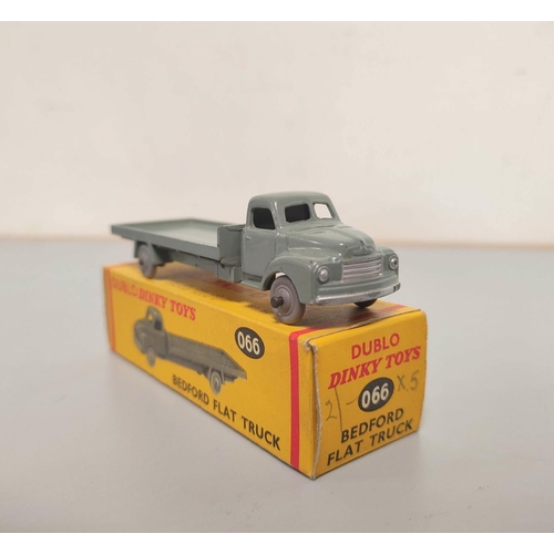 9 - Dinky Dublo: Fourteen vintage die-cast boxed model vehicles to include Bedford Flat Truck 066, three... 