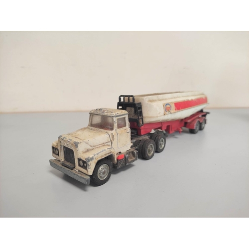 Box of die cast vehicles to include a Corgi Major Mack Truck Esso