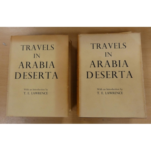 91 - DOUGHTY C. M.  Travels in Arabia Deserta, introduction by T. E. Lawrence. 2 vols. Frontis,... 