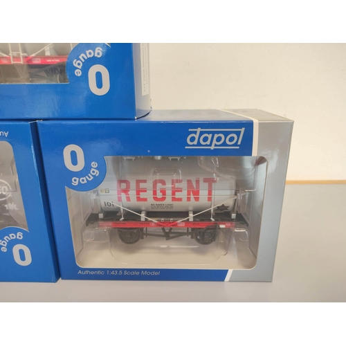 156 - Dapol. Three boxed 0 gauge wagons to include 14T Tank Wagon Class A Shell 7F-058-010, 14T Tank Wagon... 